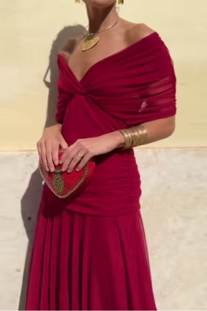 Women’s Elegant V-Neck Maxi Dress