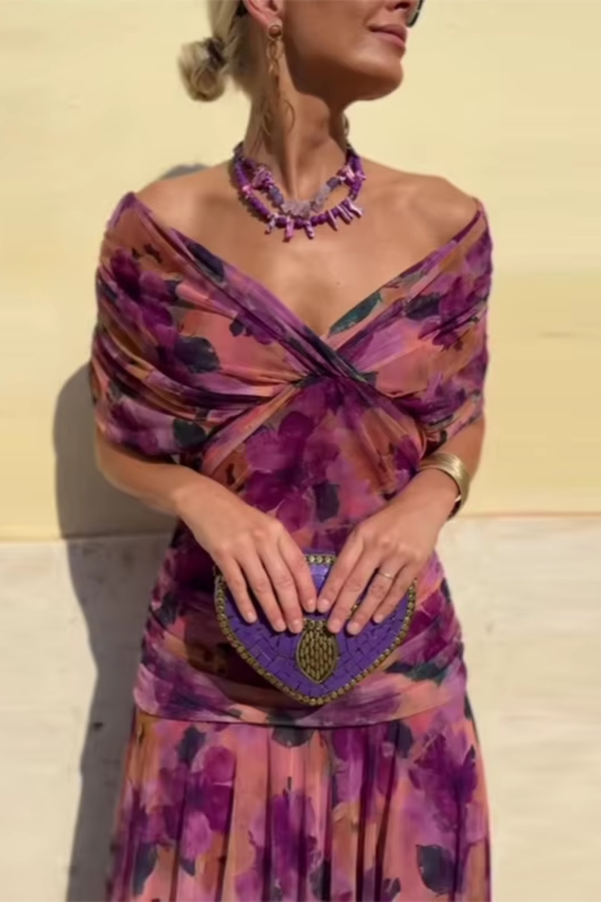 Women’s Elegant V-Neck Maxi Dress
