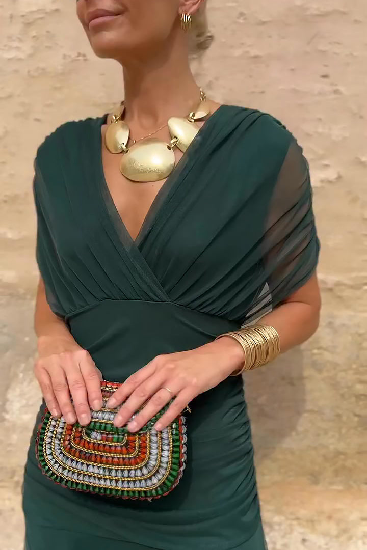 Women’s Elegant V-Neck Maxi Dress