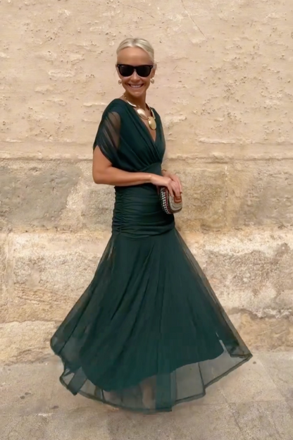 Women’s Elegant V-Neck Maxi Dress