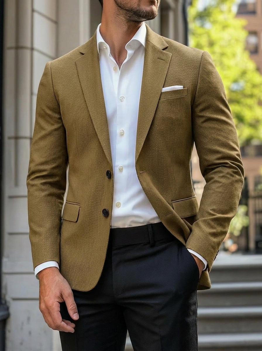 Men’s Single-Breasted Casual Jacket