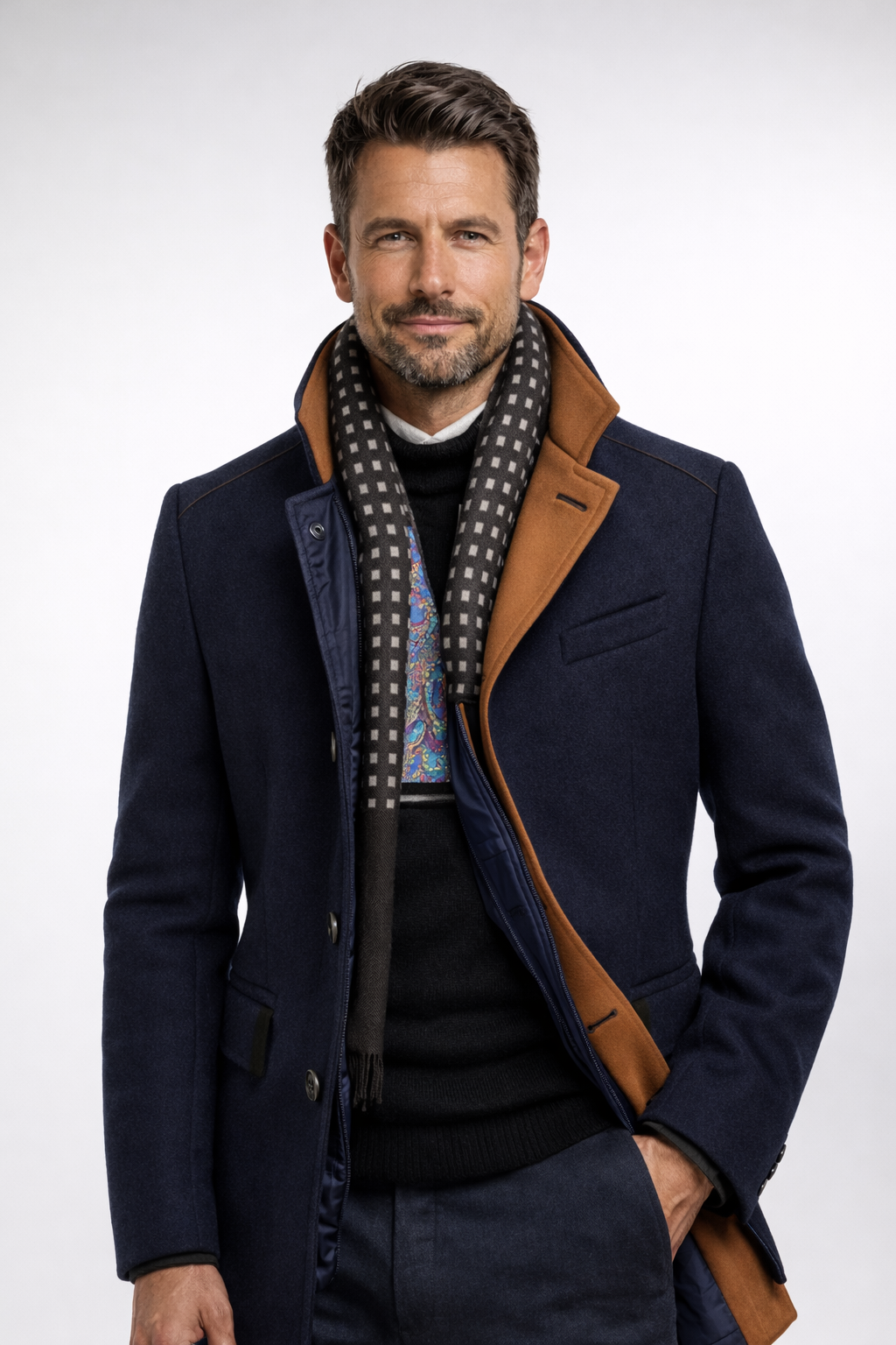 Men’s Wool Blend Overcoat