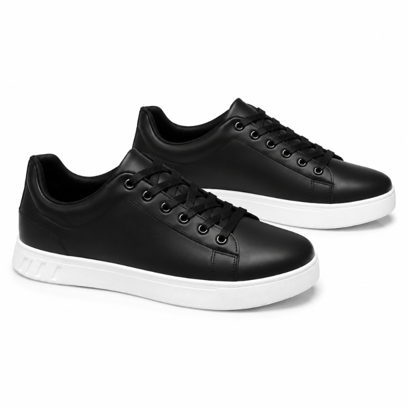 Men's Leather Lace-Up Comfort Sneakers