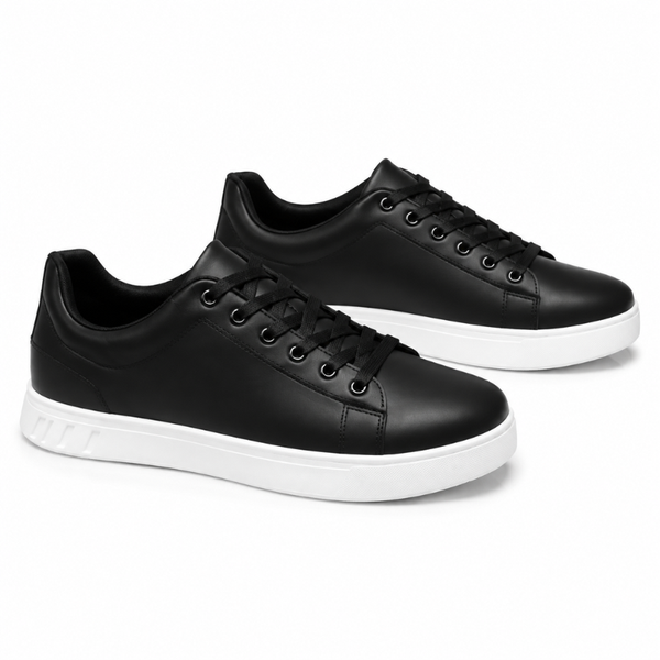 Men's Leather Lace-Up Comfort Sneakers