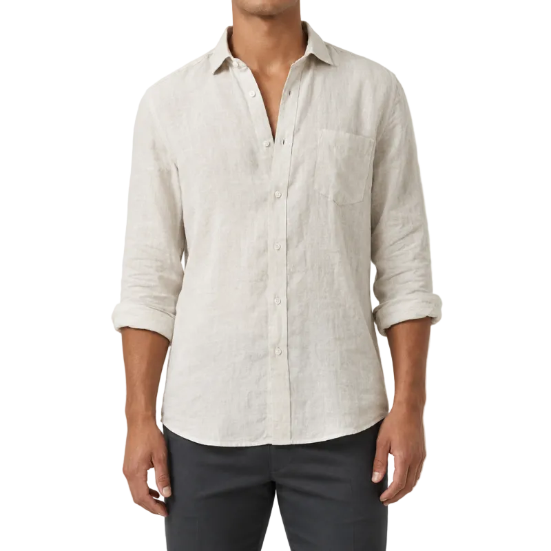 Men's Relaxed Fit Linen Blend Shirt