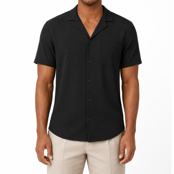 Men's Relaxed Fit Cuban Collar Shirt