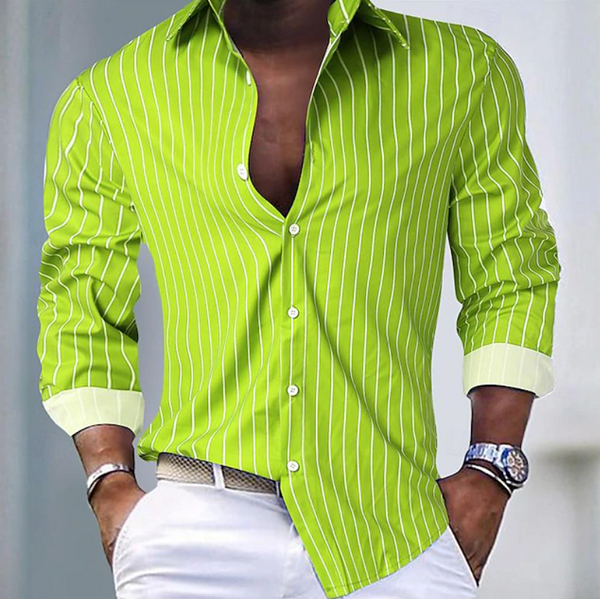 Men’s Striped Button-Up Shirt
