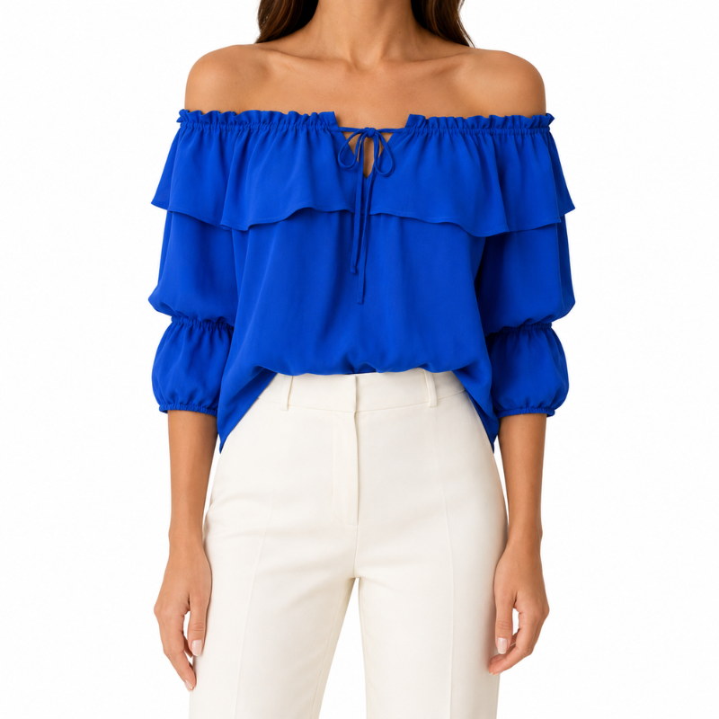 Women's Off-Shoulder Ruffle Blouse