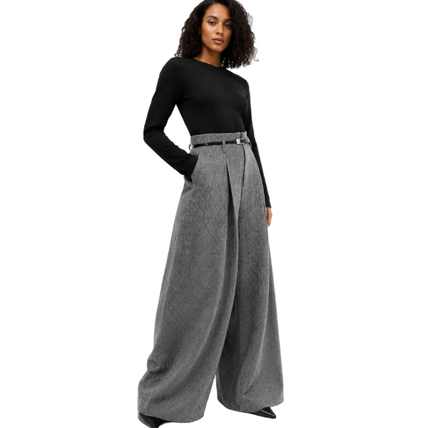 Women's Pleated Wide Leg Trousers
