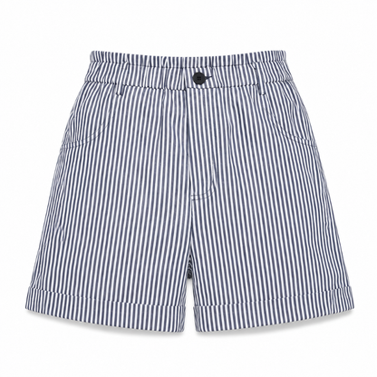 Women's Striped High Waist Tailored Shorts