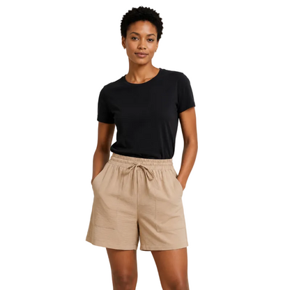 Women's Textured Drawstring Shorts
