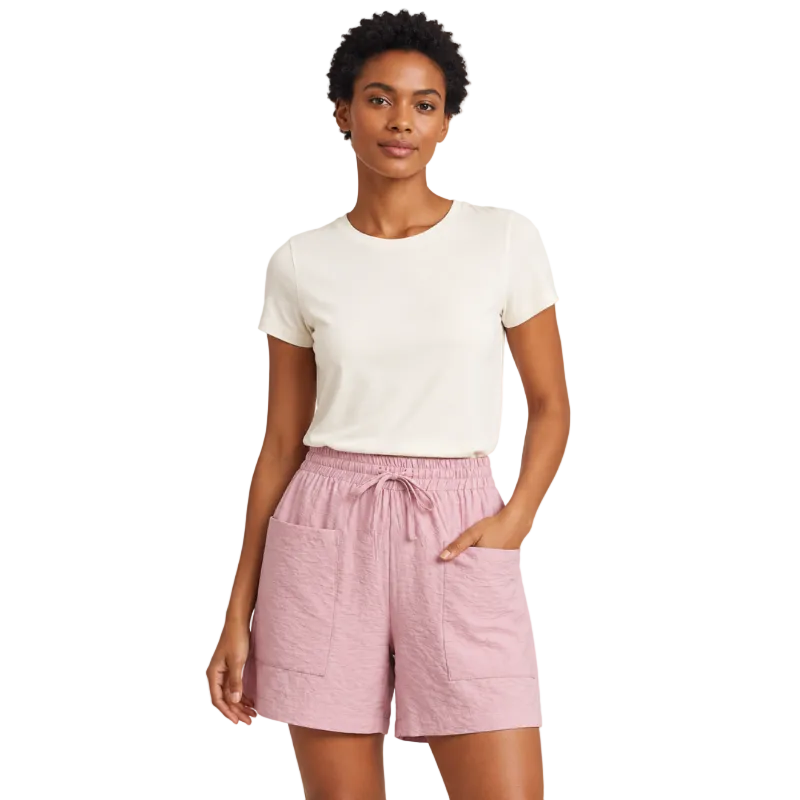 Women's Textured Drawstring Shorts