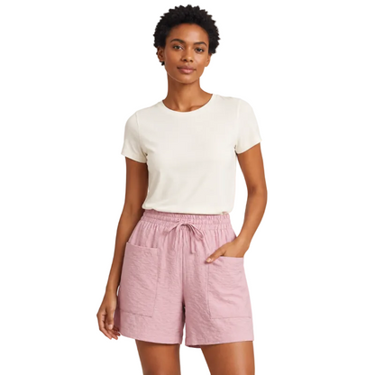 Women's Textured Drawstring Shorts