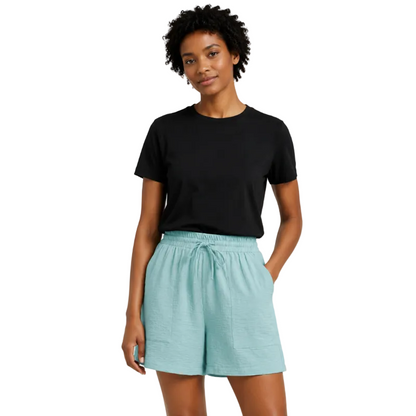 Women's Textured Drawstring Shorts