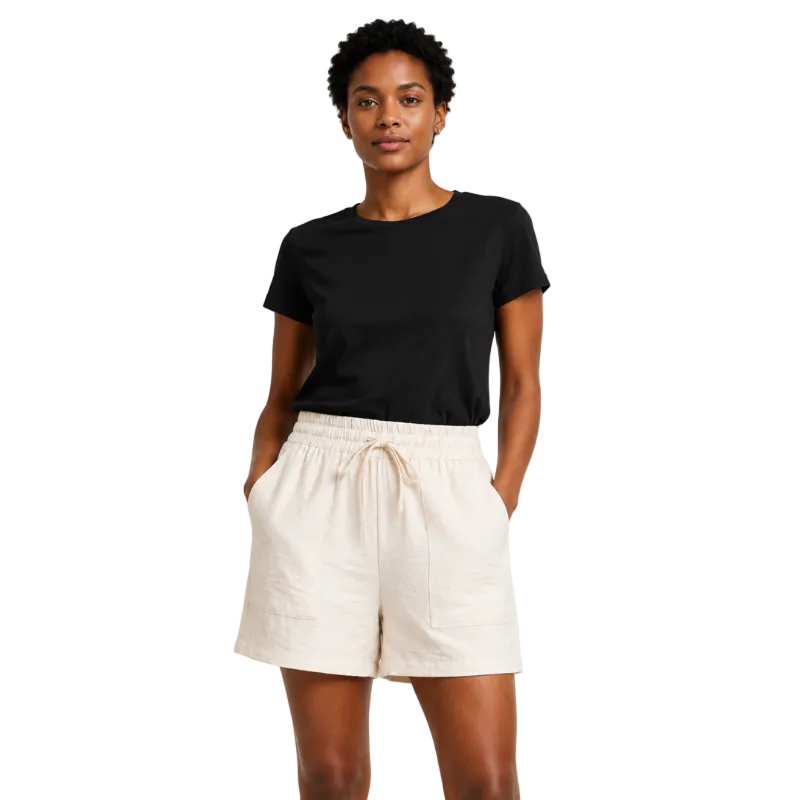 Women's Textured Drawstring Shorts