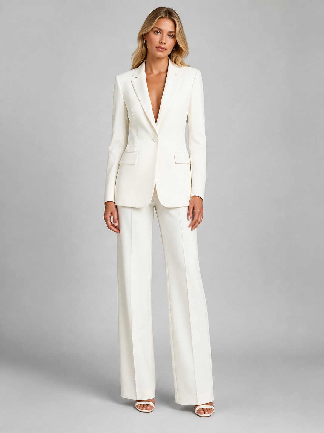 Women’s Tailored Blazer and Palazzo Pants Set