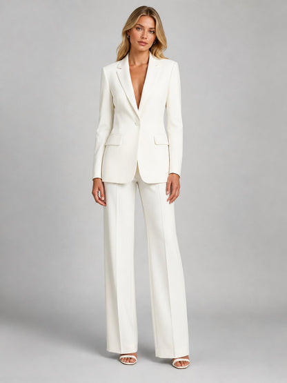 Women’s Tailored Blazer and Palazzo Pants Set
