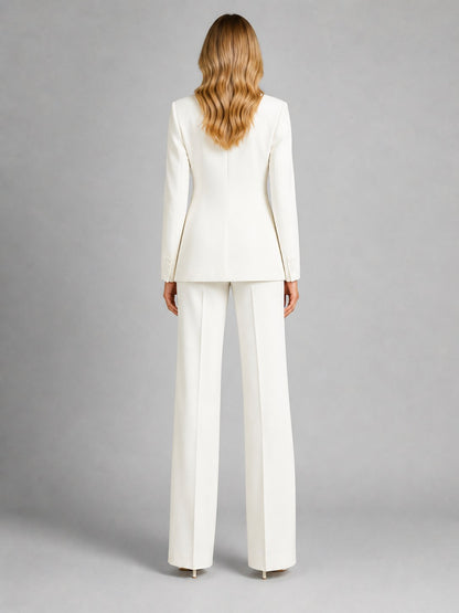 Women’s Tailored Blazer and Palazzo Pants Set