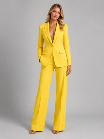 Women’s Tailored Blazer and Palazzo Pants Set