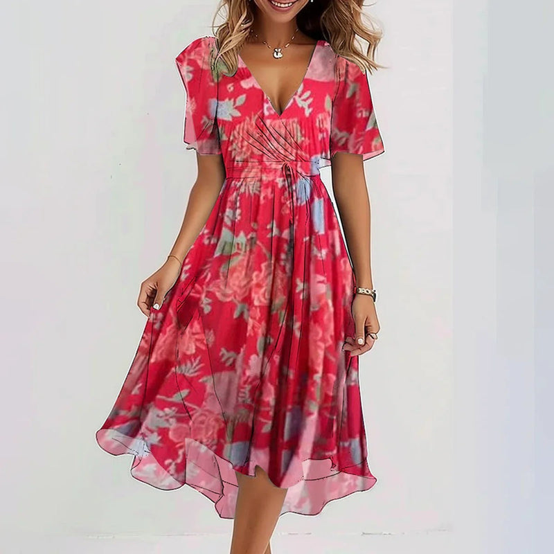Women’s Printed Short-Sleeve Dress