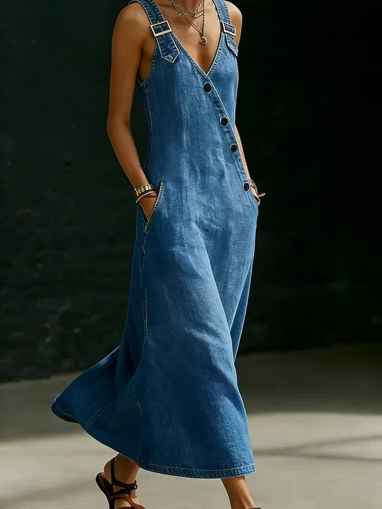 Women’s Long Denim Shirt Dress