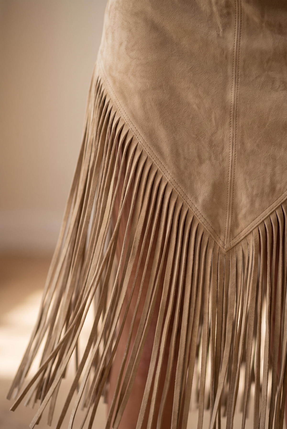Women’s Faux Suede Fringe Dress