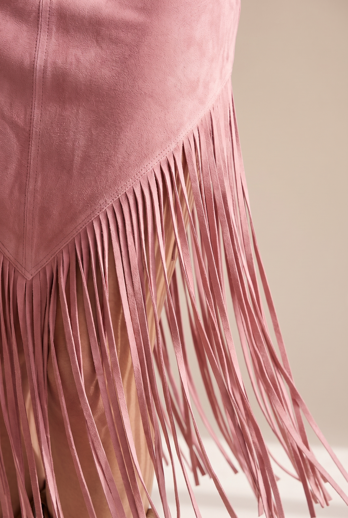Women’s Faux Suede Fringe Dress