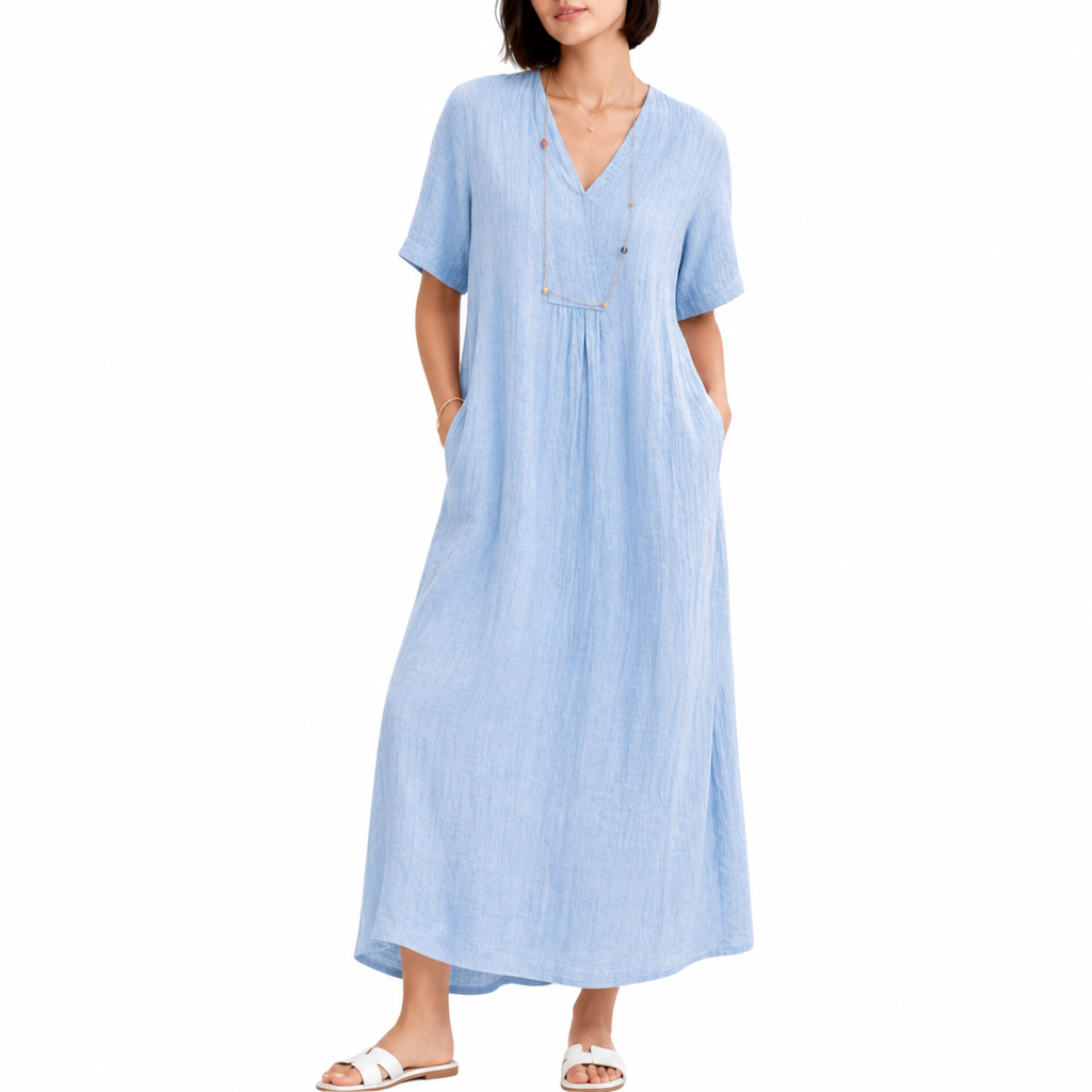 Women’s Relaxed V-Neck Midi Dress