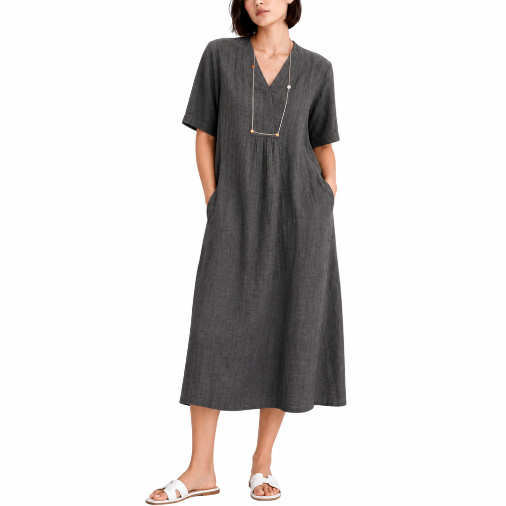 Women’s Relaxed V-Neck Midi Dress
