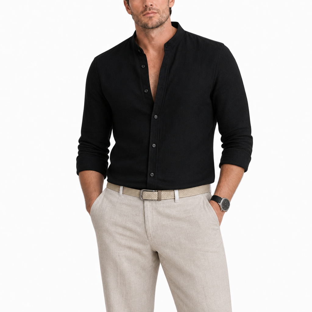 Men’s Mandarin Collar Shirt