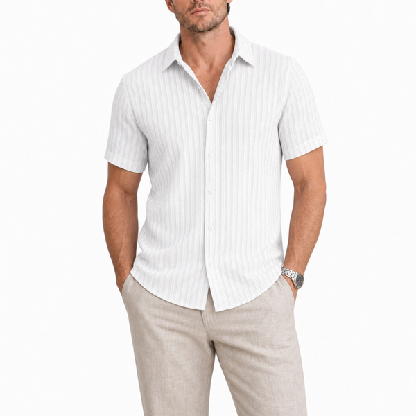 Men’s Textured Button-Up Shirt