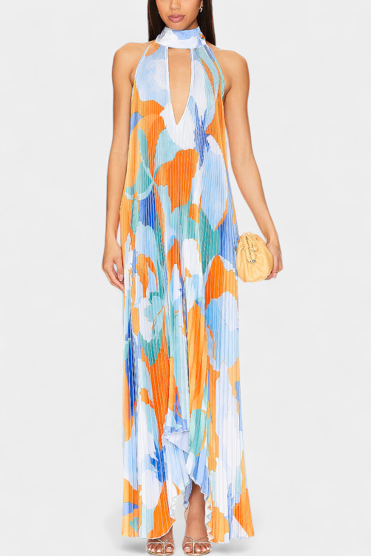 Women’s Long Pleated Dress