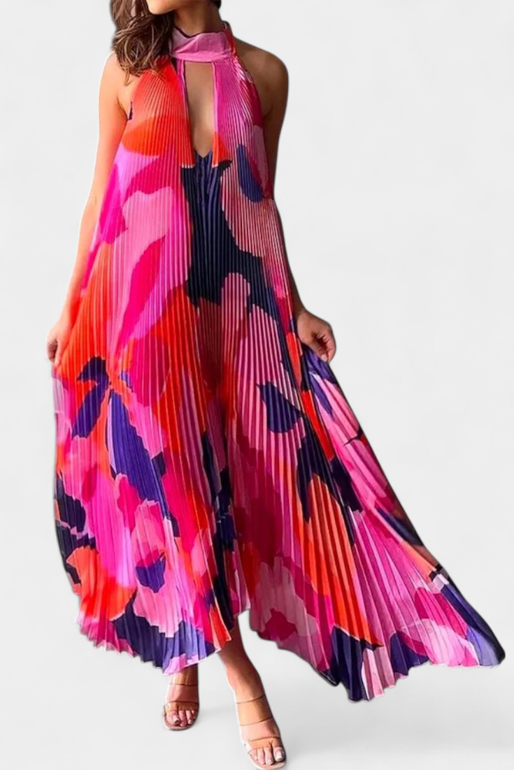 Women’s Long Pleated Dress