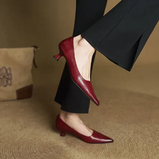 Women's Pointed-Toe Pumps with Mid-Block Heel
