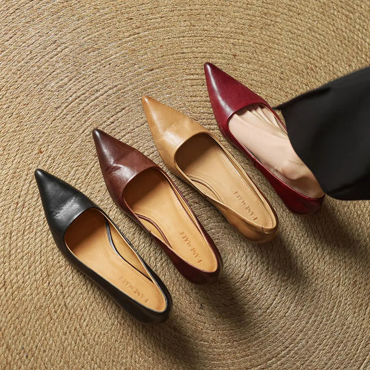 Women's Pointed-Toe Pumps with Mid-Block Heel