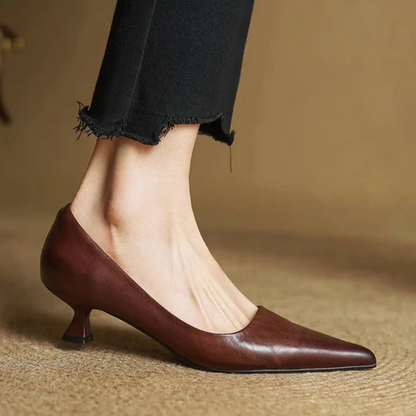 Women's Pointed-Toe Pumps with Mid-Block Heel