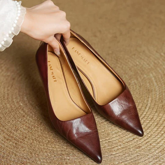 Women's Pointed-Toe Pumps with Mid-Block Heel