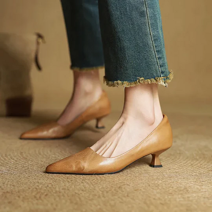 Women's Pointed-Toe Pumps with Mid-Block Heel
