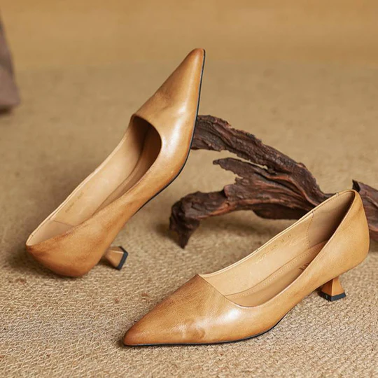 Women's Pointed-Toe Pumps with Mid-Block Heel