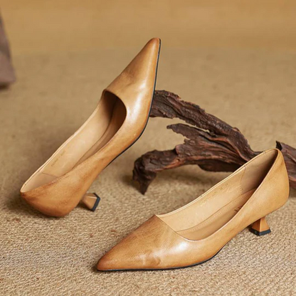 Women's Pointed-Toe Pumps with Mid-Block Heel