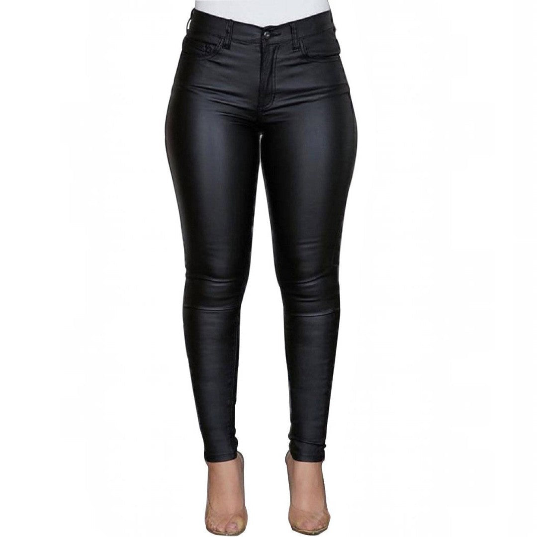Women’s High-Waist Skinny Leather Pant