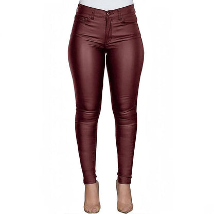 Women’s High-Waist Skinny Leather Pant