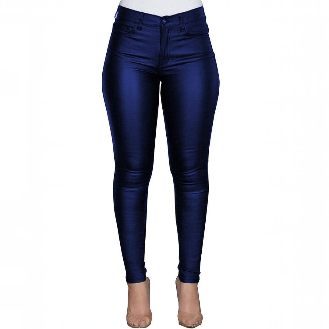 Women’s High-Waist Skinny Leather Pant