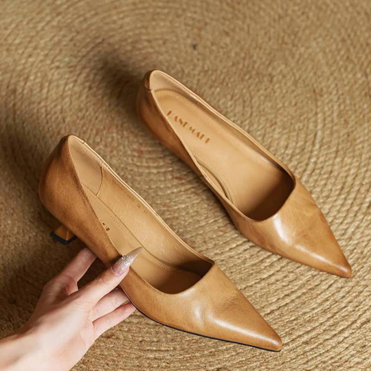 Women's Pointed-Toe Pumps with Mid-Block Heel