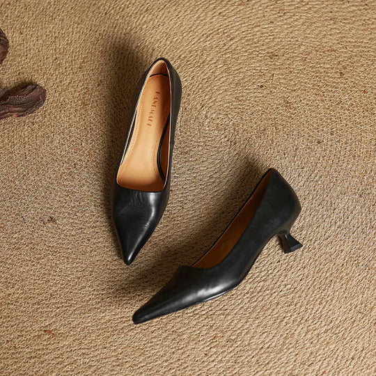 Women's Pointed-Toe Pumps with Mid-Block Heel