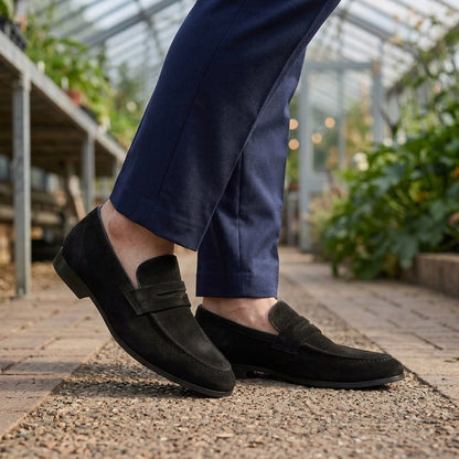Men’s Suede Penny Loafers