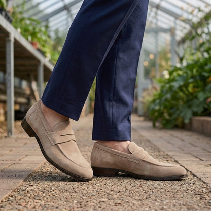 Men’s Suede Penny Loafers