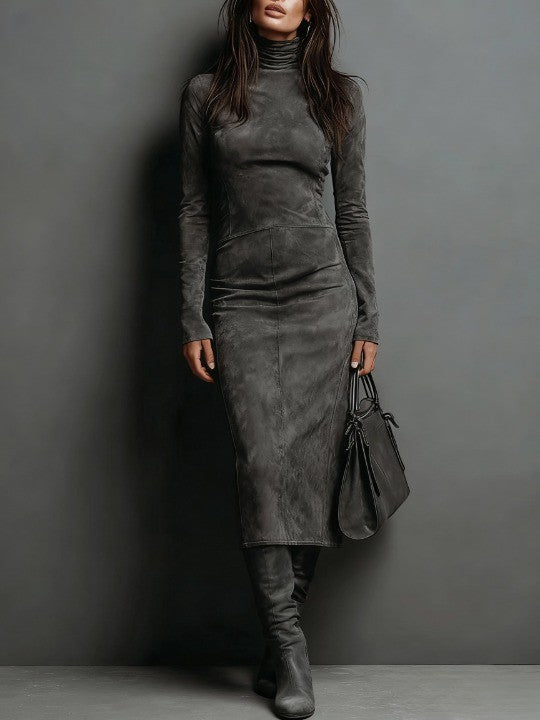 Women’s Long-Sleeve Midi Dress