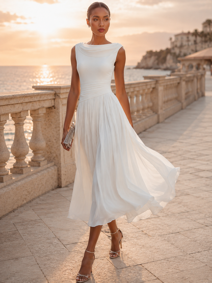 Women’s Pleated Midi Dress