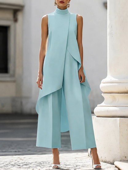 Women’s Sleeveless Top and Wide-Leg Pants Set